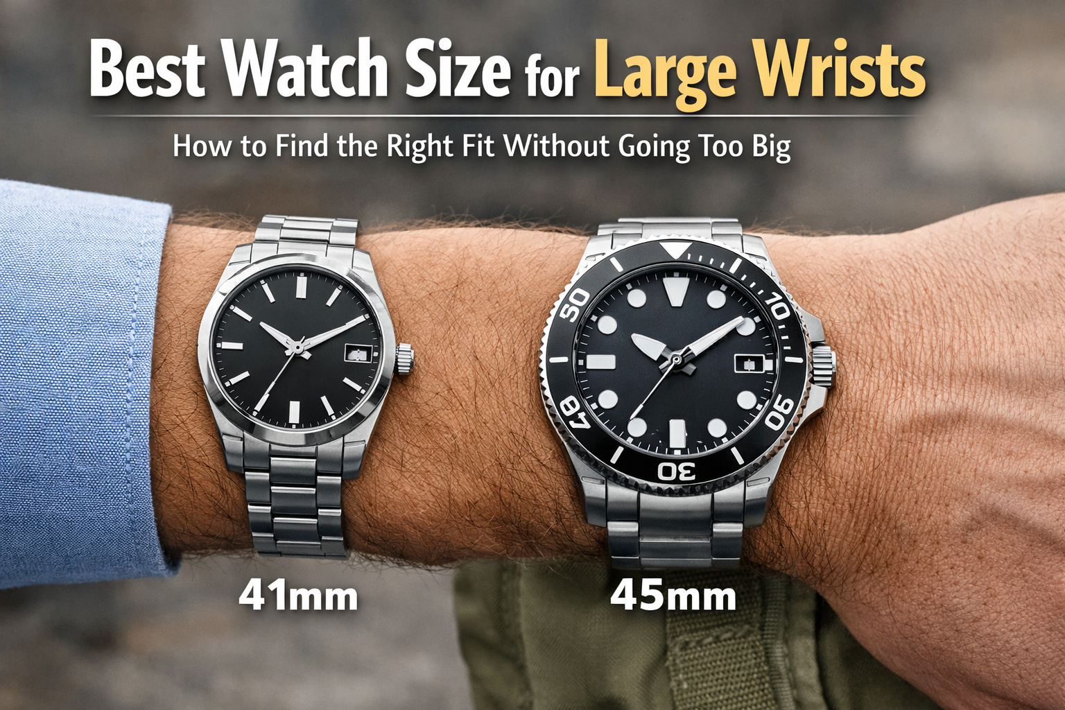 Best Watch Size for Large Wrists: How to Find the Right Fit Without Going Too Big