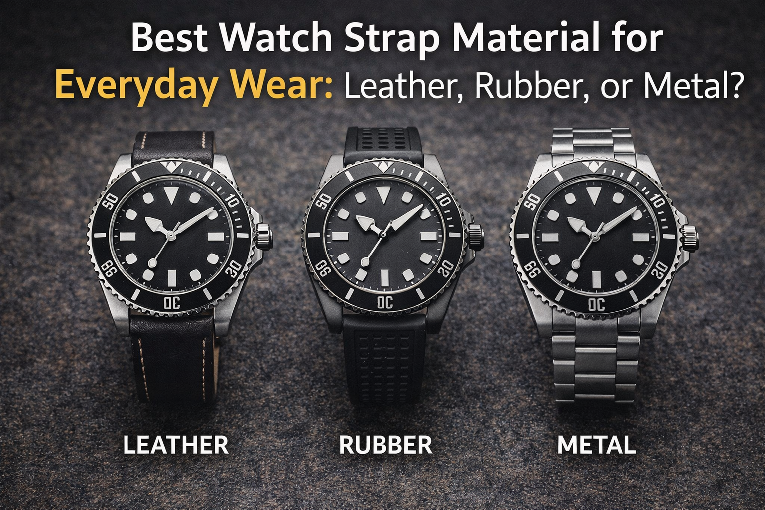 Best Watch Strap Material for Everyday Wear: Leather, Rubber, or Metal?