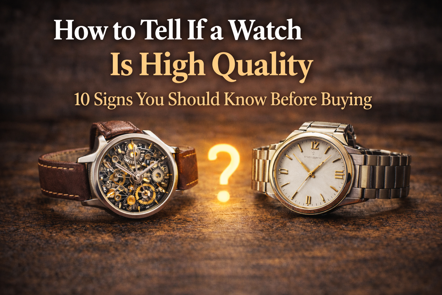 How to Tell If a Watch Is High Quality: 10 Signs You Should Know Before Buying