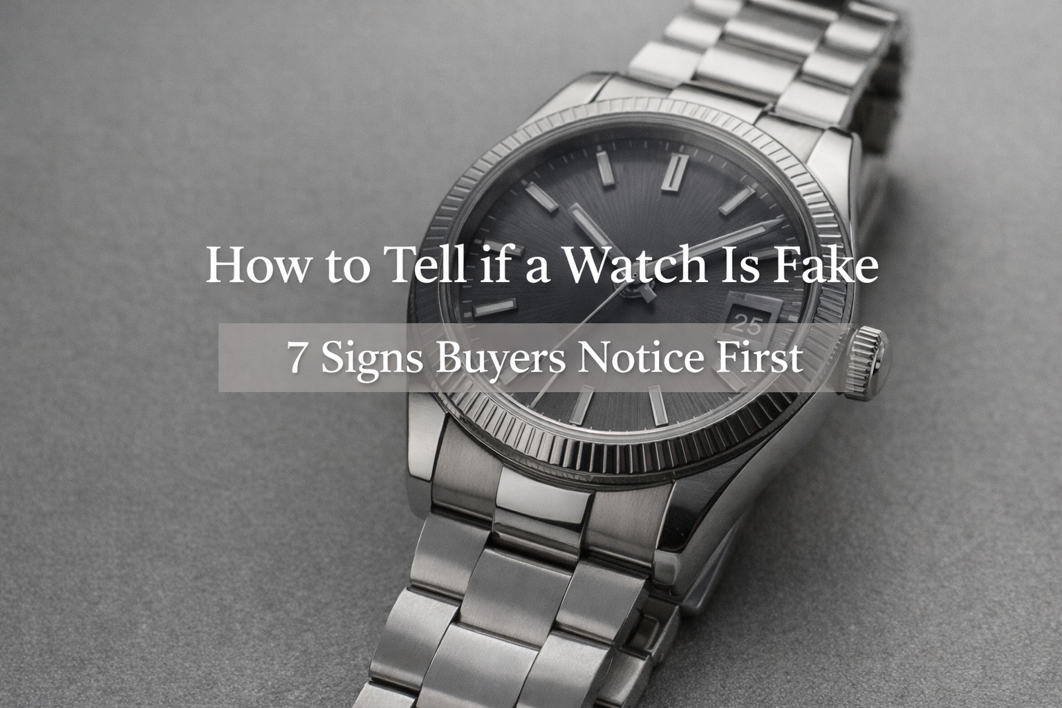 How to Tell if a Watch Is Fake: 7 Signs Buyers Notice First