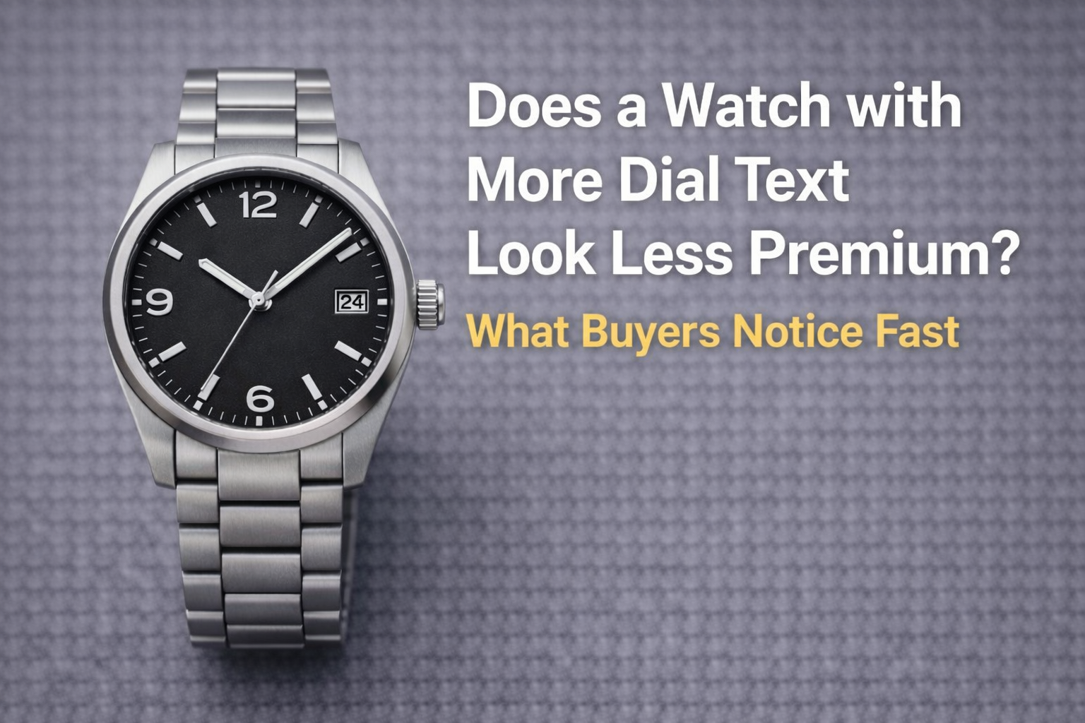 Does a Watch with More Dial Text Look Less Premium? What Buyers Notice Fast