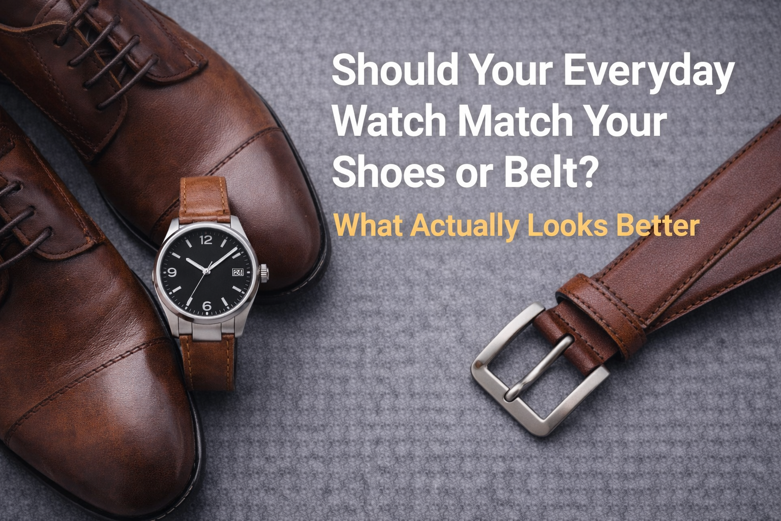 Should Your Everyday Watch Match Your Shoes or Belt? What Actually Looks Better