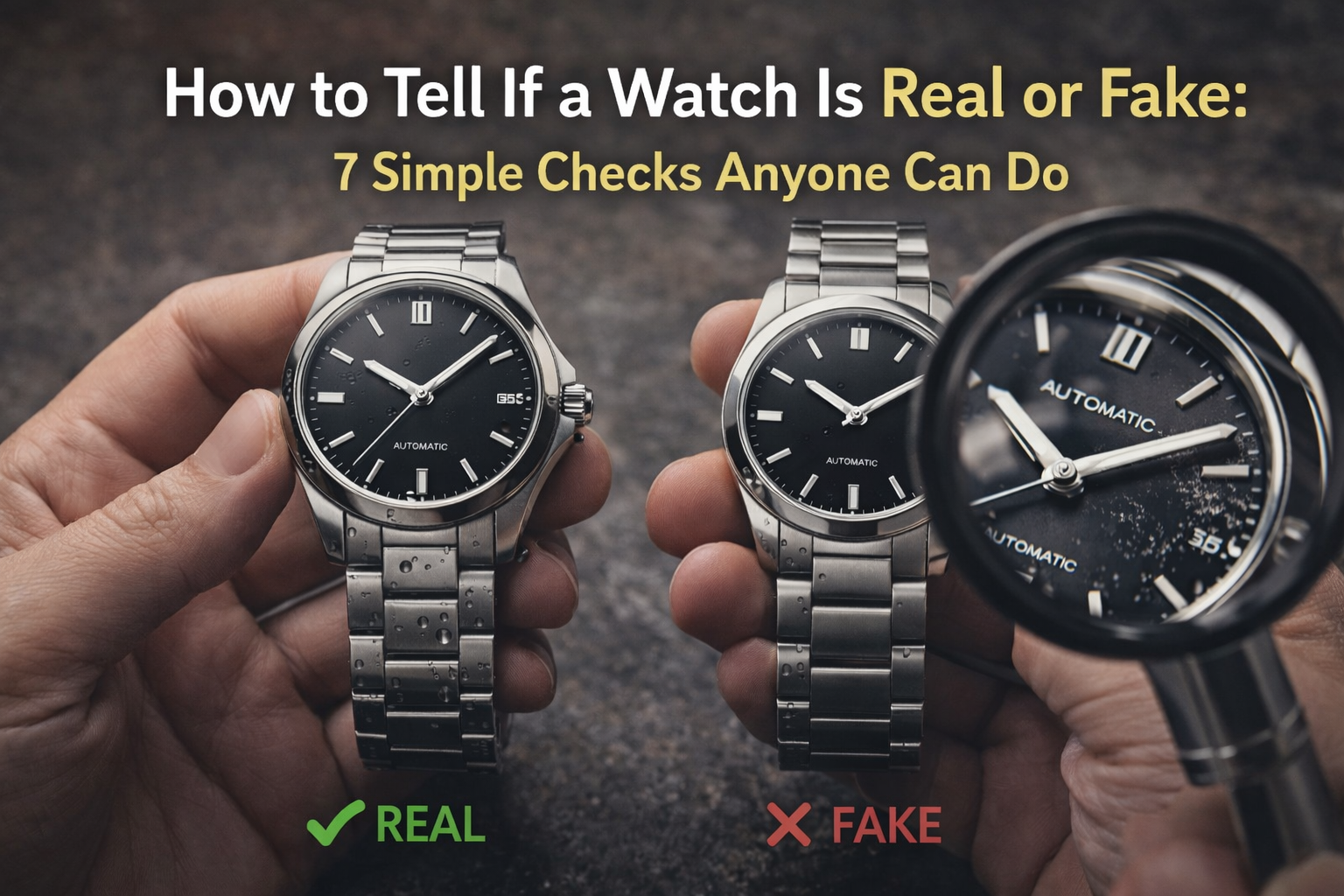 How to Tell If a Watch Is Real or Fake: 7 Simple Checks Anyone Can Do