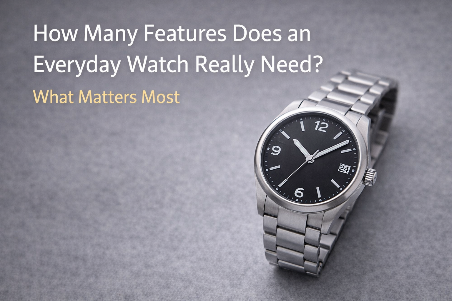 How Many Features Does an Everyday Watch Really Need? What Matters Most