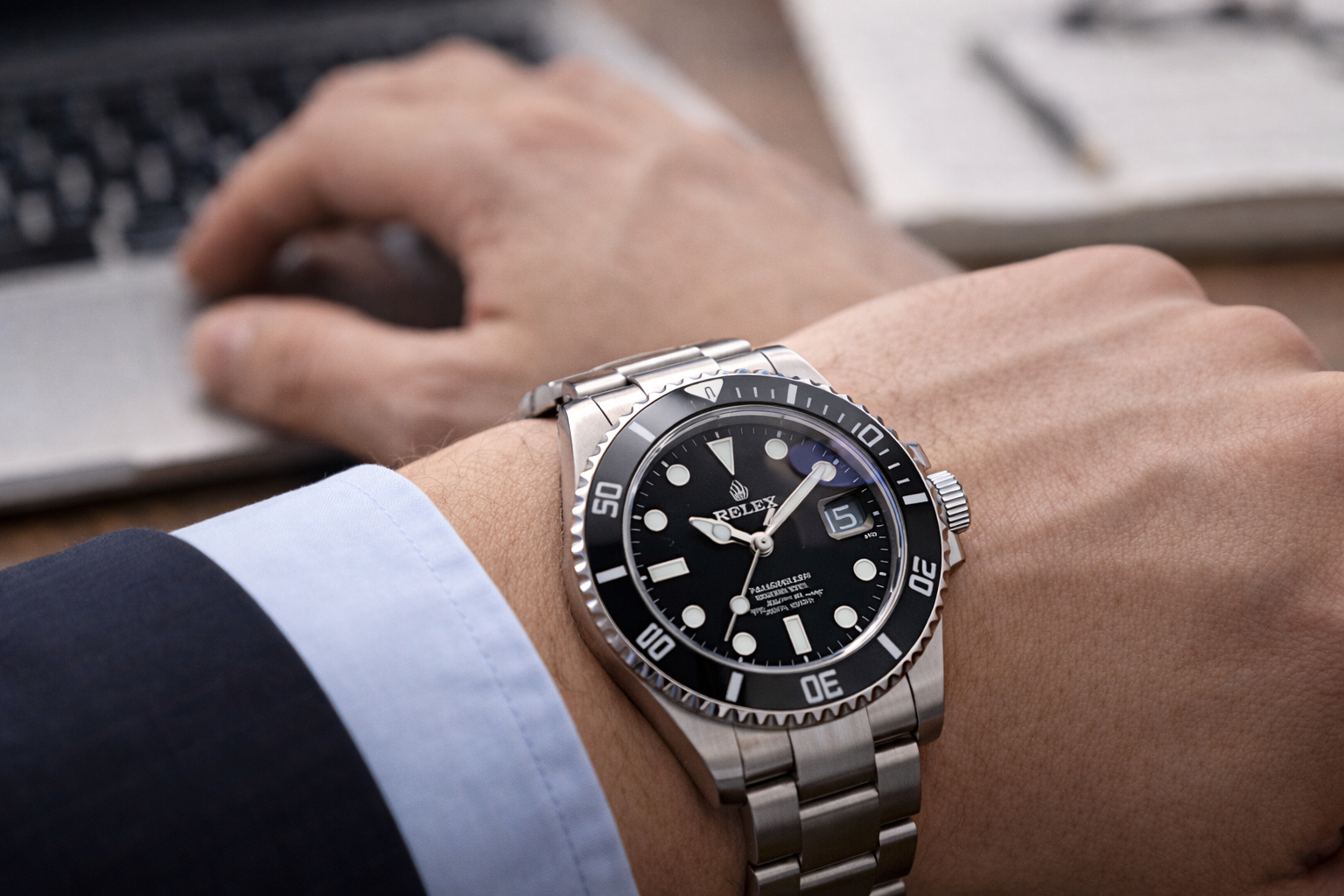 Submariner-style watch bracelet and clasp feel during everyday close-up use
