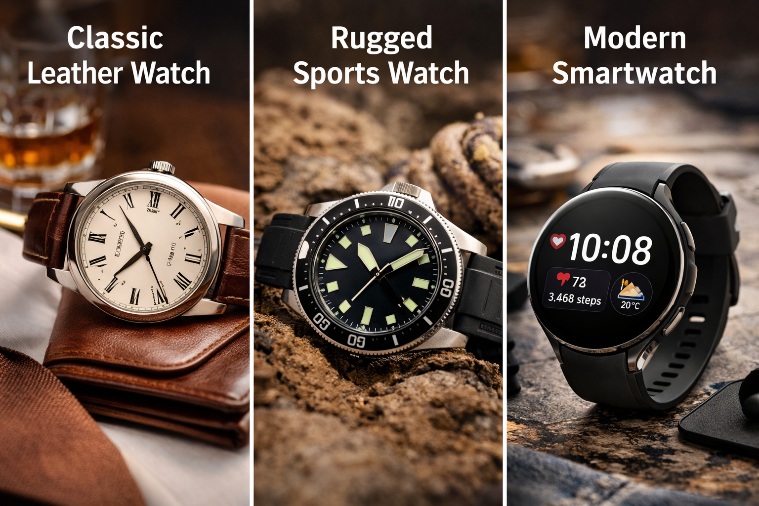 How to match a watch to classic, sporty, modern, and personal style preferences