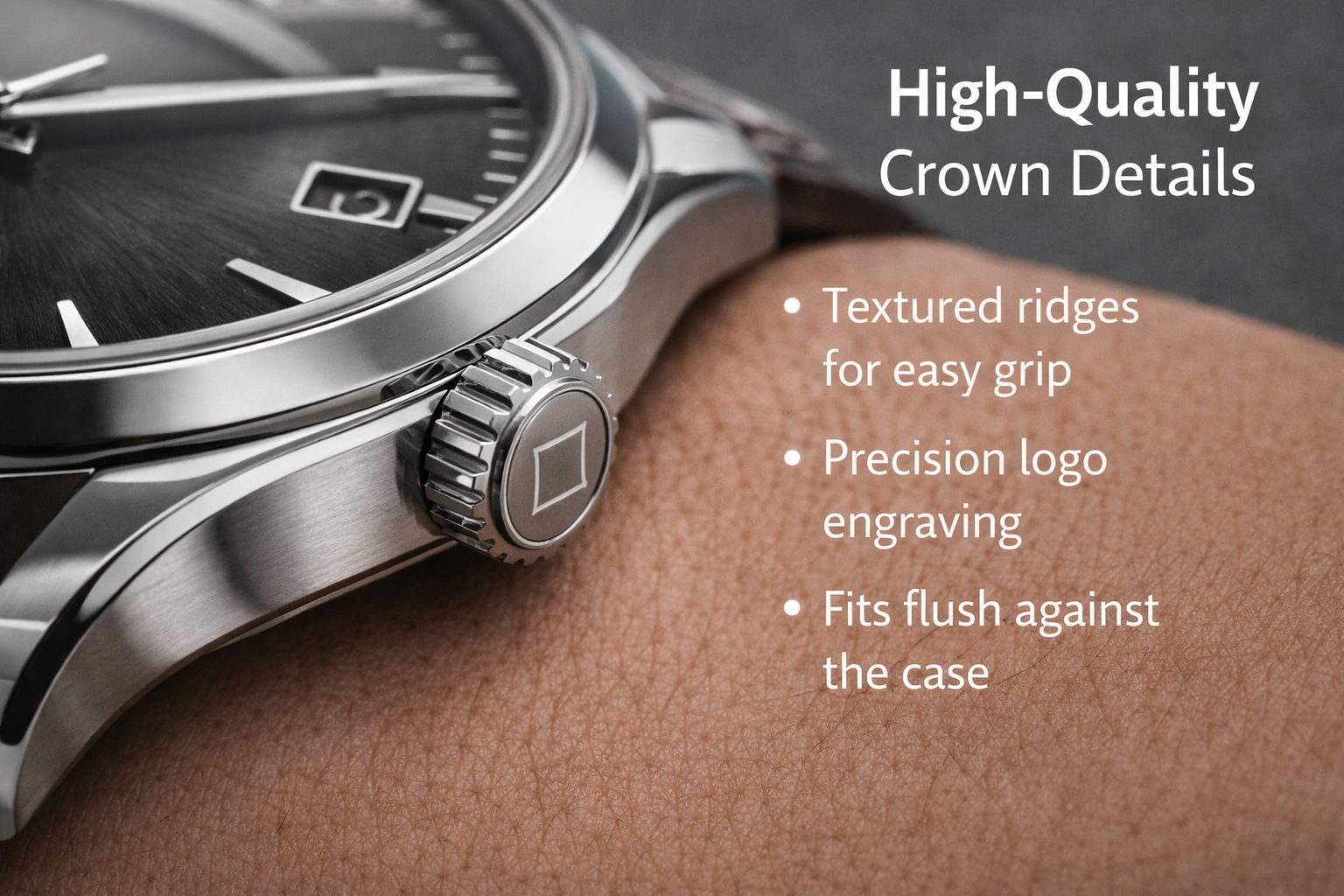 Clean watch dial and high-quality strap combination creating an expensive look