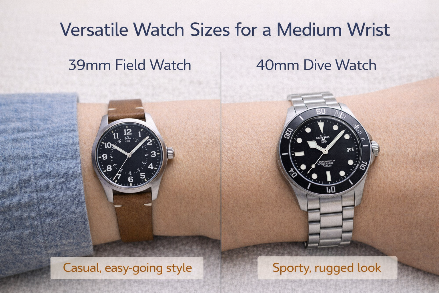 How lug-to-lug length and thickness affect watch fit on medium wrists