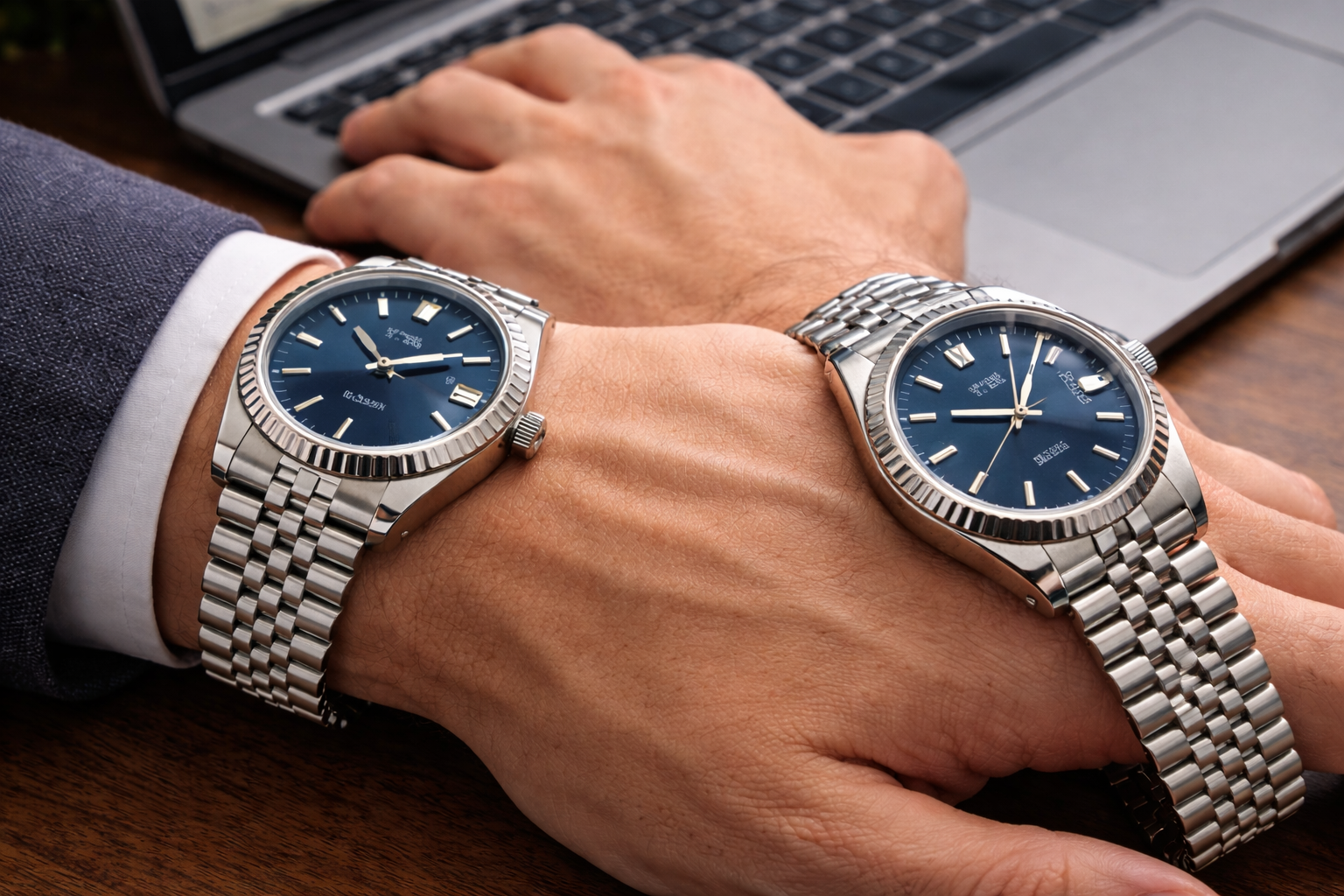 Datejust-style watch showing wrist balance and case fit for everyday wear comparison