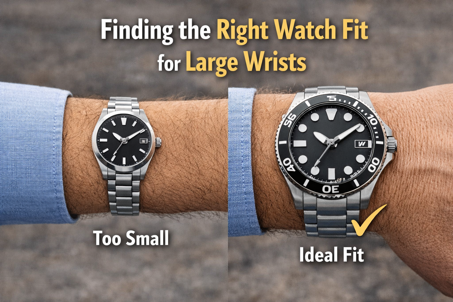 How lug-to-lug length and thickness affect watch fit on large wrists