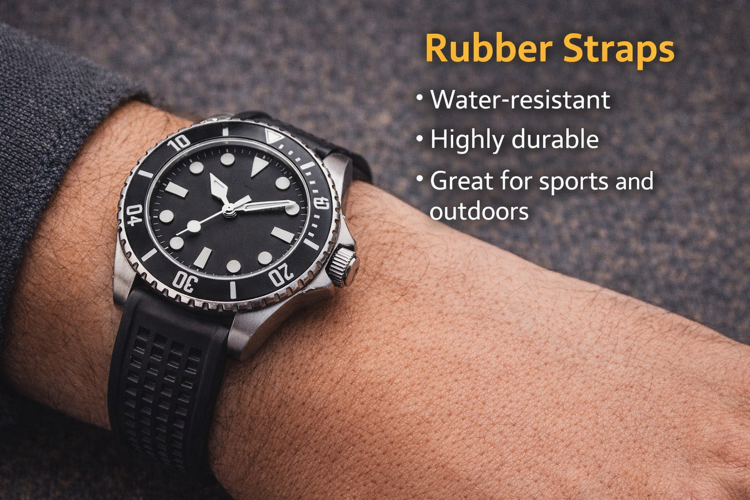 Leather versus rubber versus metal watch straps for daily wear and long-term comfort