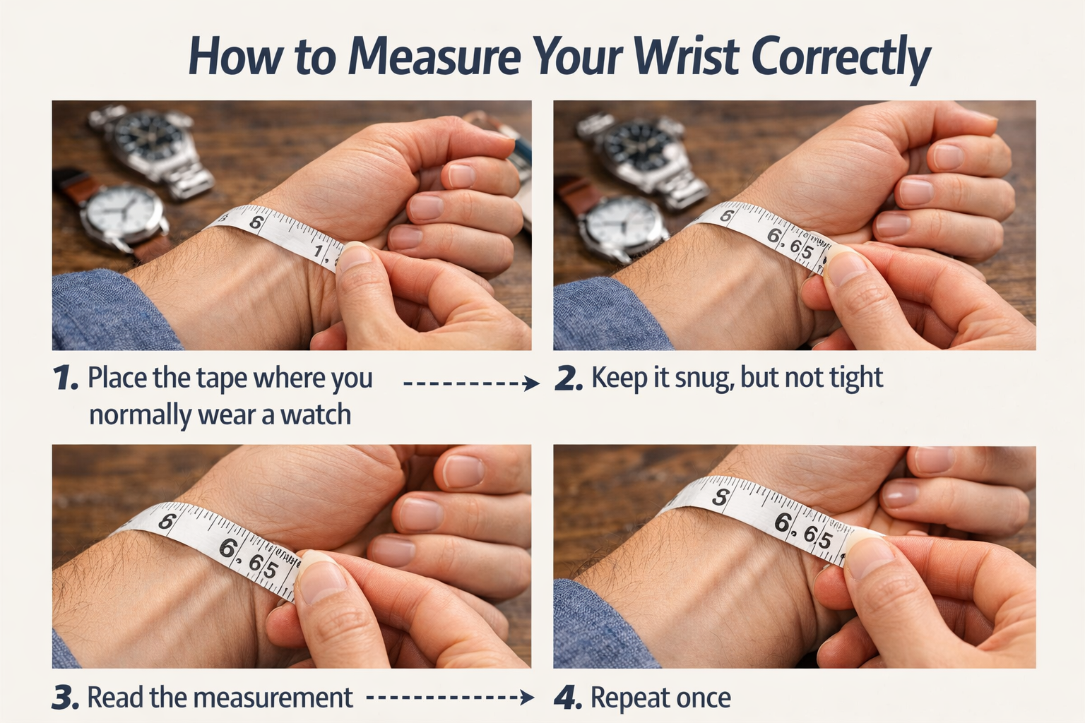 Step-by-step guide to measuring wrist size for the right watch fit