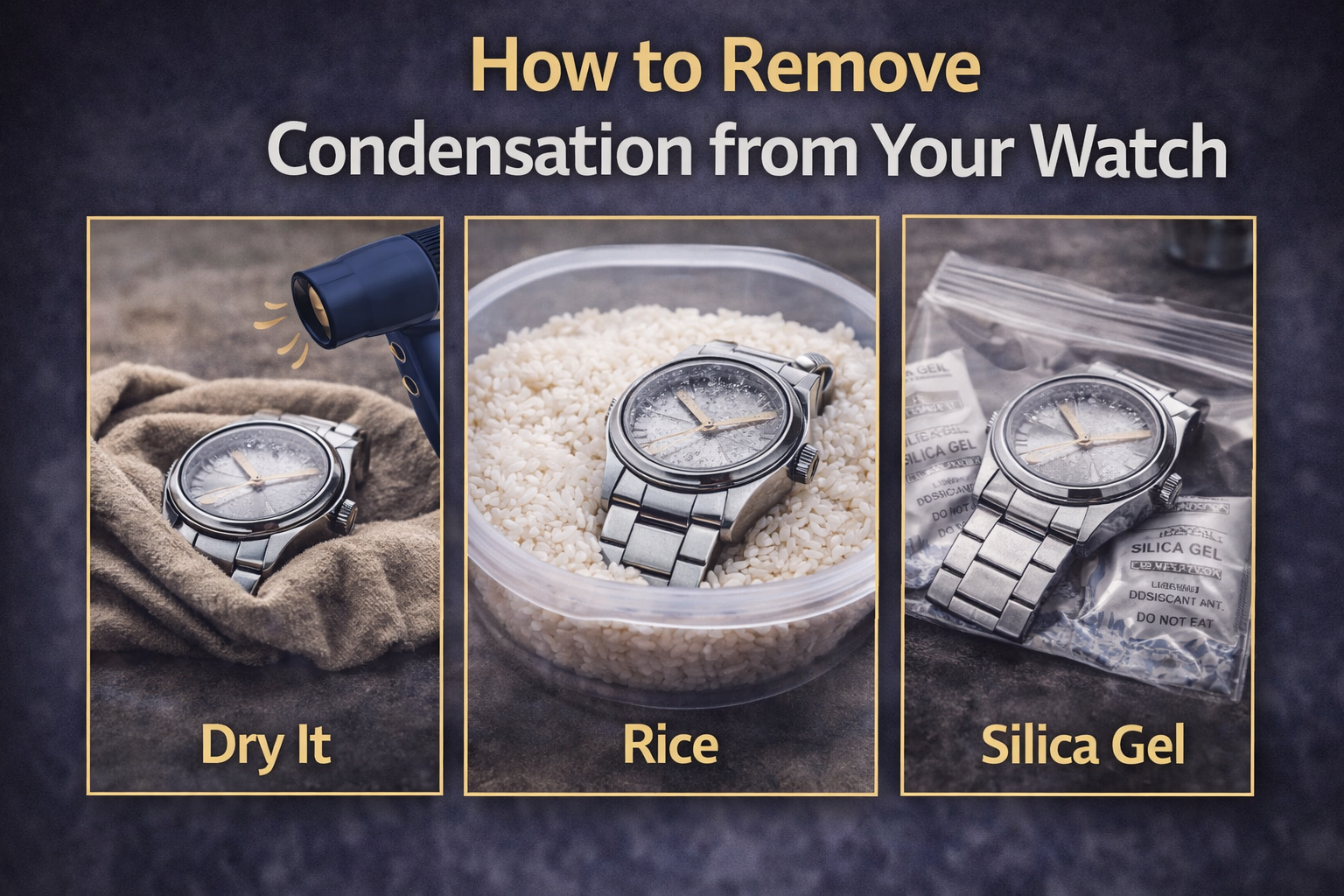 Signs that watch condensation is serious including recurring fog, droplets, and timing problems