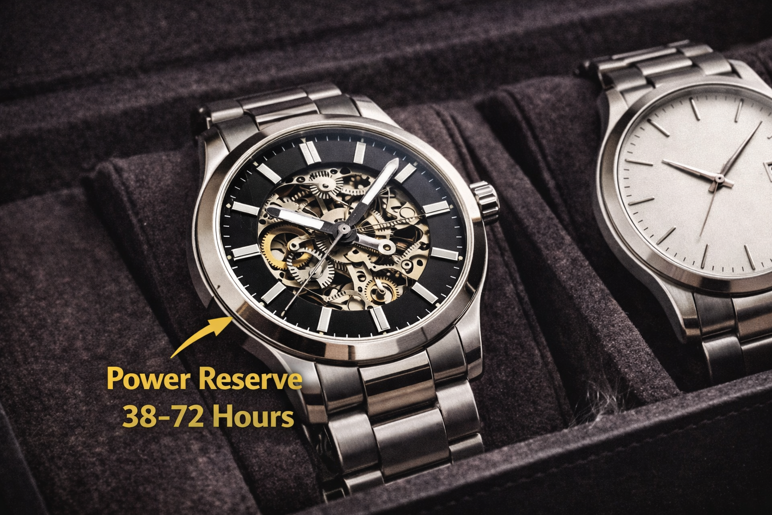 automatic watch power reserve 38 to 72 hours how long automatic watches run without wearing