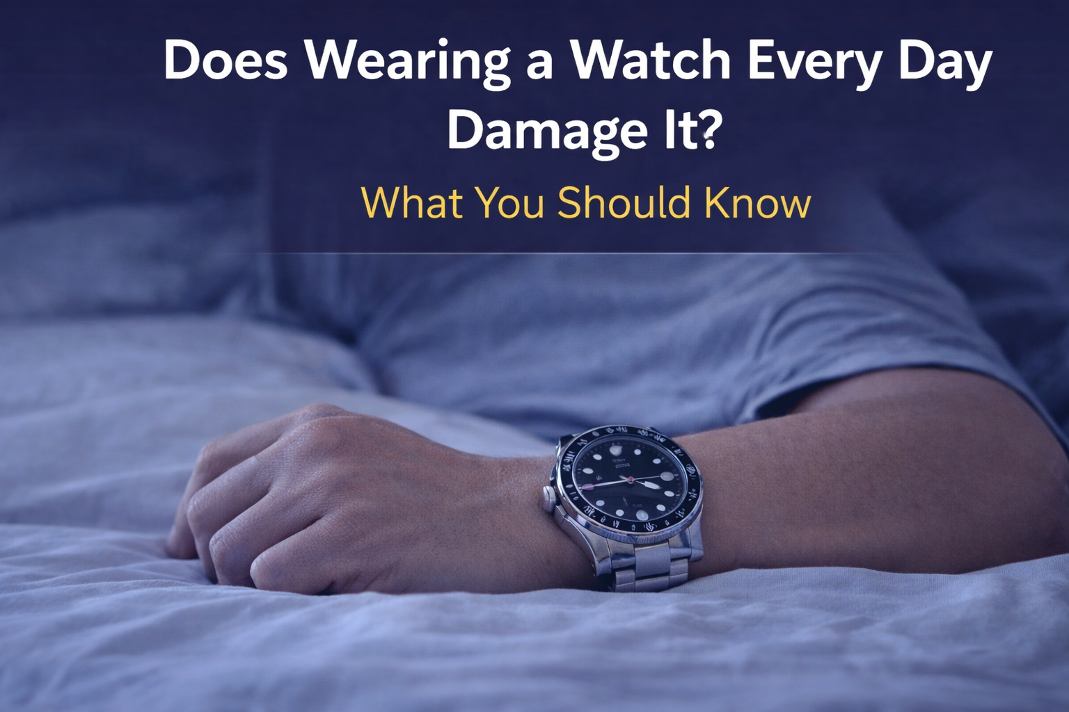 Does wearing a watch every day damage it &ndash; stainless steel watch on wrist representing daily wear durability