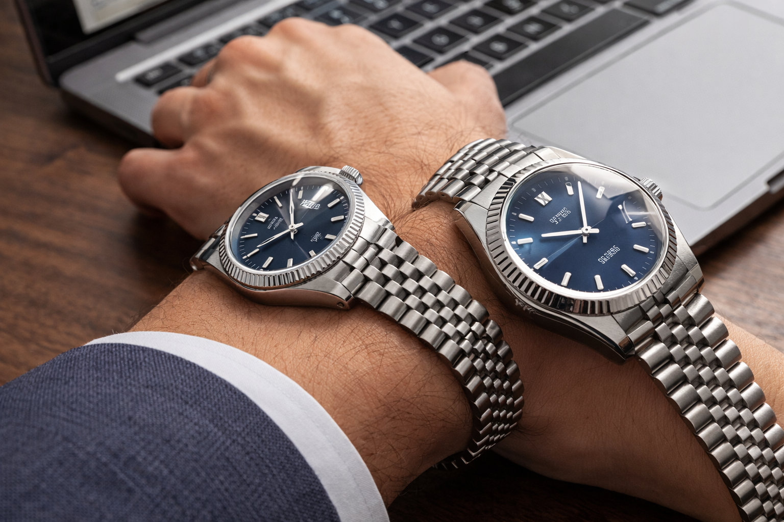 Datejust-style watch bracelet comfort comparison during full-day wrist wear