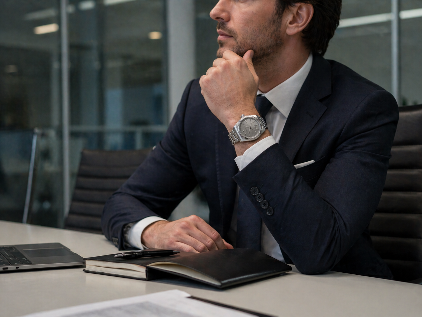 Replica watch in an after-work dinner setting showing stability and refined presence in warm indoor light