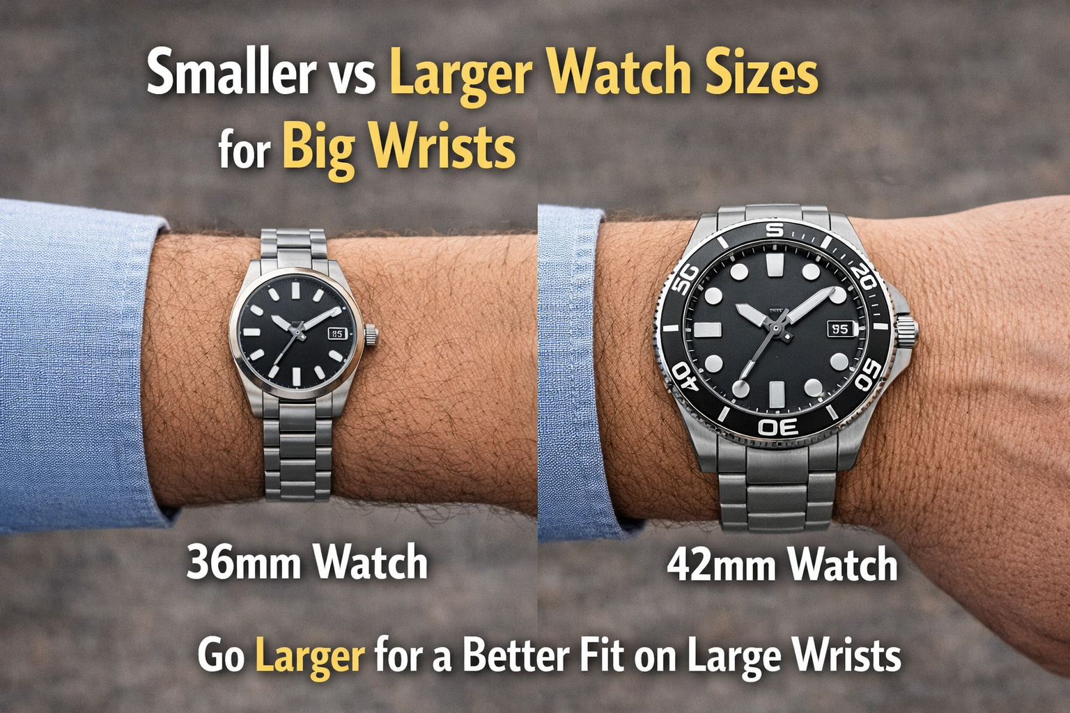 Step-by-step guide to choosing the right watch for large wrists